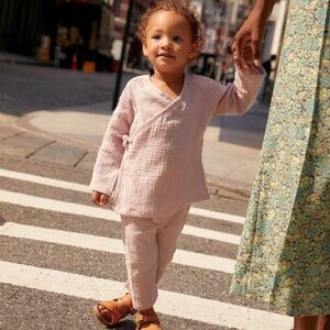 MAISON ME Baby Toddler Girls Jaden Kimono Set, Lavender